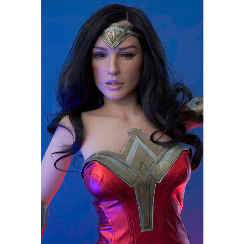 Ultra realistic Artemis silicone doll head from doll forever.