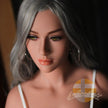 Hot life size Caucasian 5ft 6in 168cm tall TPE sex doll with large E cup breasts and Long silver hair.  By JS Doll. 