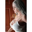 Hot life size Caucasian 5ft 6in 168cm tall TPE sex doll with large E cup breasts and Long silver hair.  By JS Doll. 