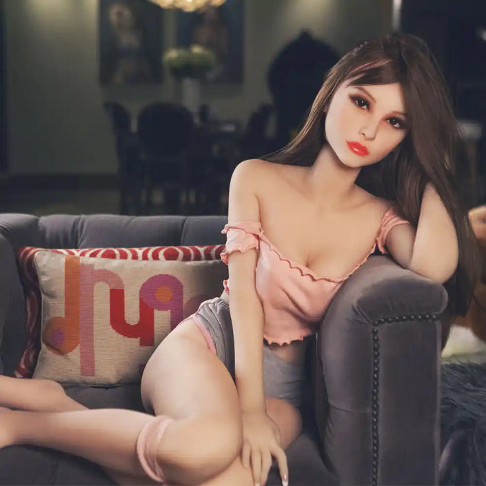 145cm sex doll with a fit body and small perky breasts.