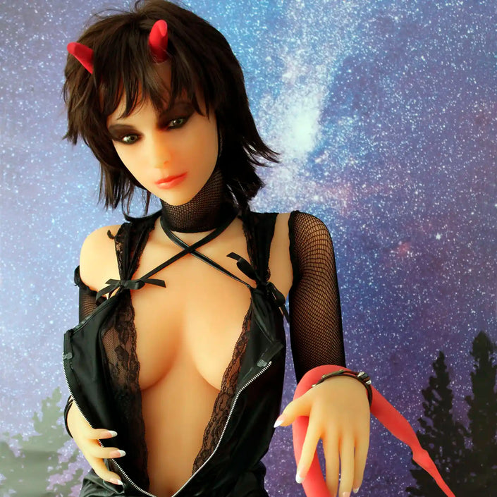 5ft 1in 155cm demon sex doll with medium breasts and slim athletic body.