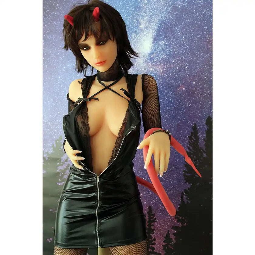 5ft 1in 155cm demon sex doll with medium breasts and slim athletic body.