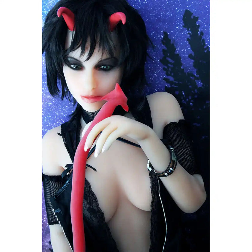 5ft 1in 155cm demon sex doll with medium breasts and slim athletic body.