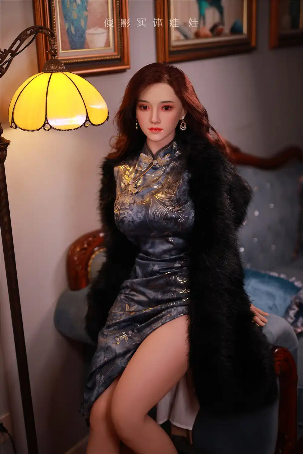 Full Size 5ft 3in 161cm tall young Asian woman, TPE sex doll with realistic silicone head and implanted hair with large breasts.  By JY Doll.