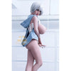 E-girl styled 4ft 10in 148cm tall TPE sex doll with large L cup breasts and silver hair. By jS Doll.