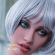 E-girl styled 4ft 10in 148cm tall TPE sex doll with large L cup breasts and silver hair. By jS Doll.