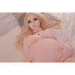 5ft 3in 157cm tall pregnant white female, TPE sex doll with realistic TPE head and large breasts.  By JY Doll.