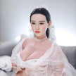 Full size 5ft 3in 157cm tall pregnant Asian, TPE sex doll with realistic silicone head and implanted hair with large breasts.  BY JY Doll.