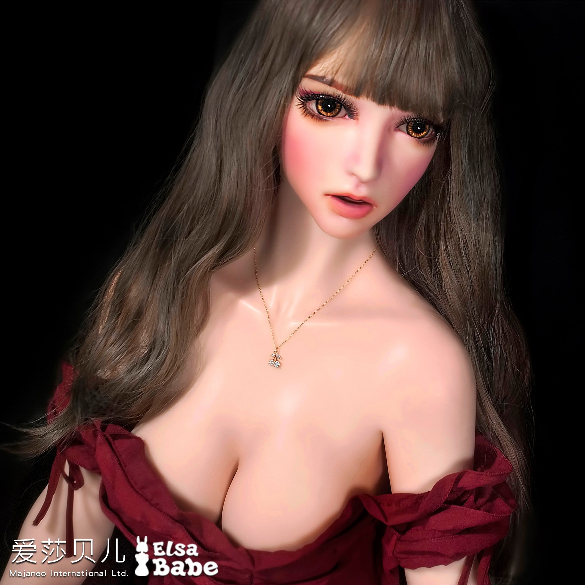 a short elegant red dress for your 5ft 5in or 165cm tall Elsa Babe Sex Dolls.