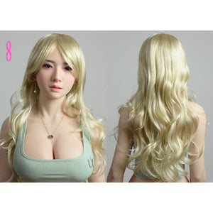 Long Blonde Wavy Sex Doll Wig TPE And Silicone Safe