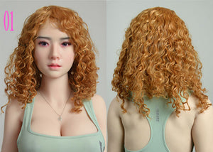 Wig Of Wavy Red Hair For TPE And Silicone Sex Dolls