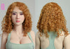 Wig Of Wavy Red Hair For TPE And Silicone Sex Dolls