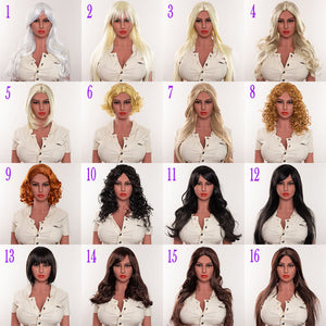Sex doll wigs 1-16